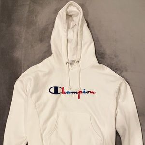 Champion reverse weave white hoodie size XS